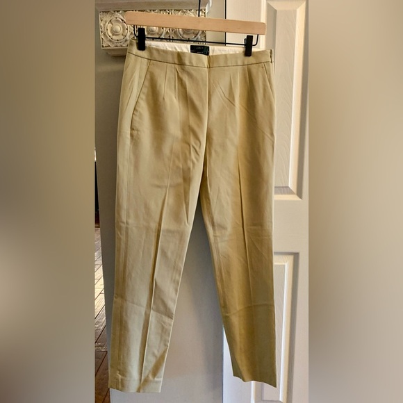 J. Crew Martie Khaki Stretch Cropped Pants NWT - SZ 4 Tall - Picture 3 of 9